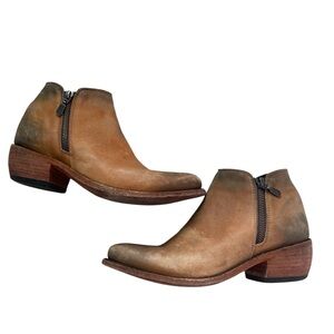 Liberty Black Inara Tan Leather Ankle Boots Size 7